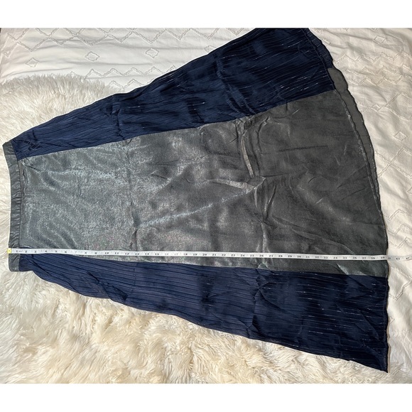 Mystree | NWT Color Block Bohemian Renaissance Maxi Quarter Half Circle Skirt - Picture 12 of 14